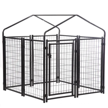 Dog Run Cage/pet Playpen Dog Kennel/metal Classic Large Galvanized Outdoor Pet Cages, Carriers & Houses for Dogs 1 Set 4.0mm